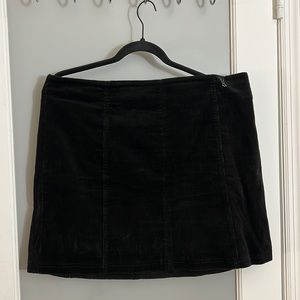 Francesca’s — Black Corduroy Mini Skirt — XL - gently worn